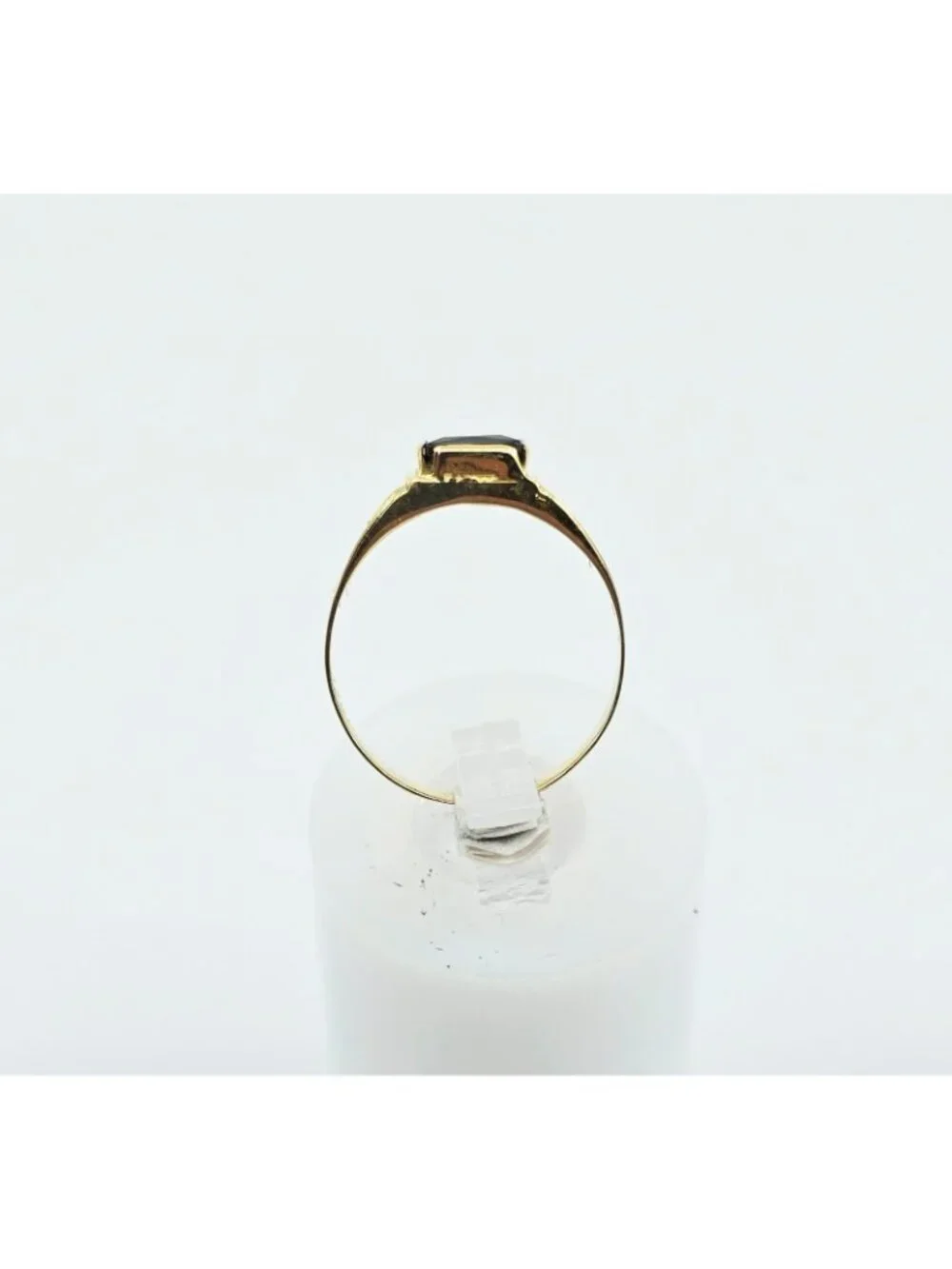 Beautiful 14K Karat Solid Yellow Gold Designer Square Onyx Baby Ring - Size 3